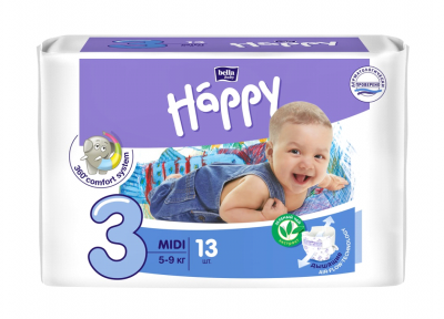 Купить bella baby happy (белла) подгузники 3 миди 5-9кг 13 шт в Нижнем Новгороде