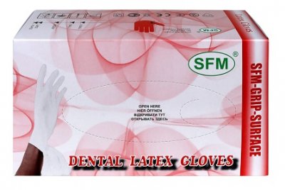 Купить перчатки sfm стоматологические латексные нестерильные неопудренные текстурированные размер l, 100 шт в Нижнем Новгороде
