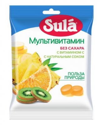 Купить зула (sula) леденцы для диабетиков мультивитамины, 60г в Нижнем Новгороде