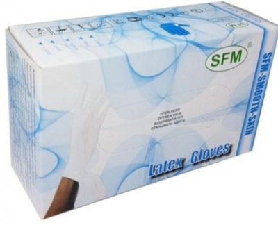 Купить перчатки смотровые sfm латексные нестерильные опудренные m n50 пар/натуральный в Нижнем Новгороде