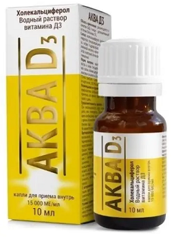 Аква Д3 Мирролла, капли для приема внутрь, флакон-капельница 10мл БАД