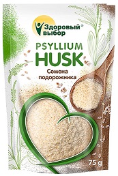 Семена Подорожника (psyllium husk) Здоровый выбор, 75г БАД