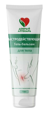 Добрый аптекарь гель-бальзам для восстановления кожи быстродействующий, 75мл