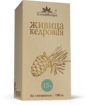 Живица кедровая Алтайфлора 15%, флакон 100мл БАД