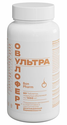 Овулоферт Ультра, таблетки покрытые оболочкой 1450мг 60шт БАД