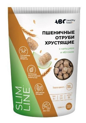 Отруби пшеничные хрустящие с кальцием и яблоком Лито ABC Healthy Food 100г БАД