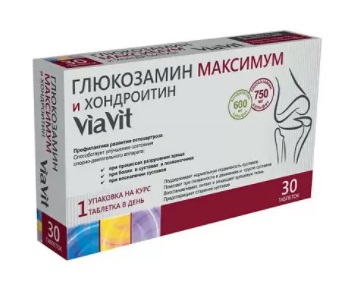 Via Vit (ВиаВит) Глюкозамин Максимум и хондроитин, таблетки 30шт БАД