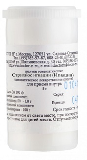 Стрихнос игнации (игнация), С30 гранулы гомеопатические, 5г
