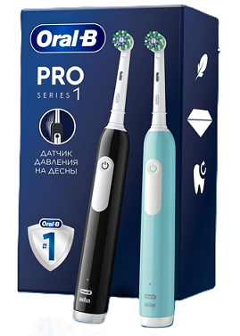 Oral-B (Орал-Би) электрическая зубная щетка pro series 1, тип 3791+дополнительная ручка, с насадкой cross action 2 шт