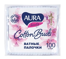 Aura (Аура) ватные палочки пакет 100шт
