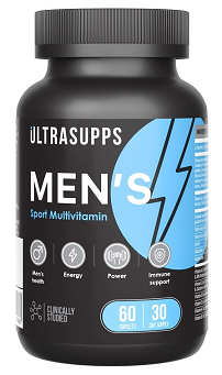  UltraSupps (Ультрасаппс) Менс Спорт Мультивитамин, таблетки массой 1404,5 мг банка 60шт БАД 