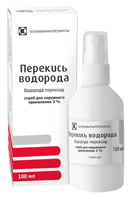 Перекись водорода, спрей для наружного применения 3% флакон 100мл