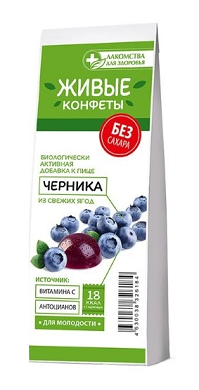 Мармелад Лакомства для здоровья Черника, 105 г БАД
