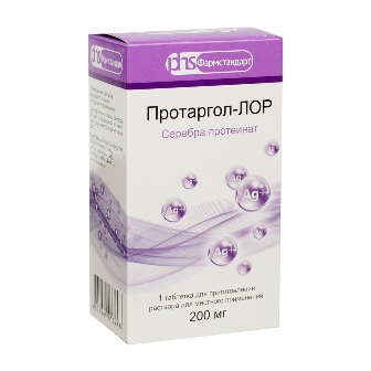 Купить протаргол-лор, таблетки для приготовления раствора для местного применения 200мг, 1шт+флакон с крышкой-пипеткой в Нижнем Новгороде