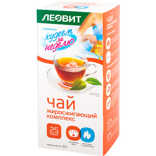 Купить худеем за неделю леовит чай жиросжиг. комплекс, ф/п 2г №25 в Нижнем Новгороде