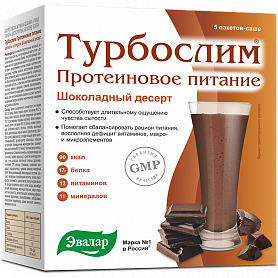 Купить турбослим протеиновое питание коктейль шоколад десертный, пакет-саше 5 шт бад в Нижнем Новгороде