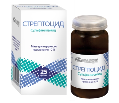 Купить стрептоцид, мазь для наружного применения 10%, 25г в Нижнем Новгороде