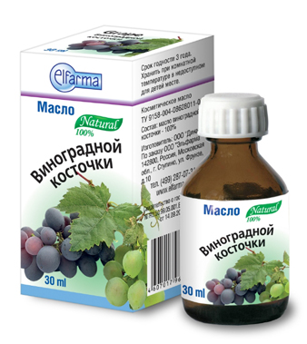 Масло космитечиское Виноградной косточки флакон 30мл, Эльфарма