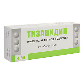 Тизанидин, таблетки 4мг, 30шт