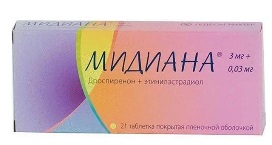 Купить мидиана, таблетки, покрытые пленочной оболочкой 3мг+0,03мг, 21 шт в Нижнем Новгороде