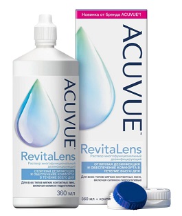 Раствор для контактных линз Acuvue RevitaLen, флакон 360мл с контейнером