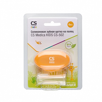 Зубная щетка жевательная детская на палец CS Medica KIDS CS-502, 1 шт