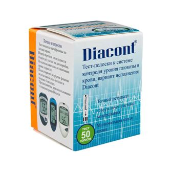 Купить тест-полоски diacont (диаконт), 50 шт в Нижнем Новгороде