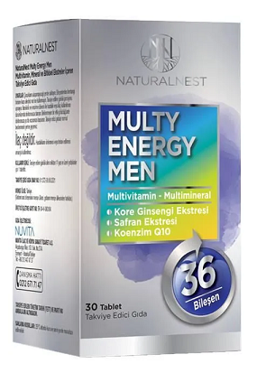 НатуралНест Мульти Энерджи Мэн, таблетки 30шт БАД