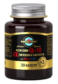 Купить коэнзим q10 с альфа-липоевой кислотой мицеллированный мицелвит, капсулы 1080мг, 30 шт бад в Нижнем Новгороде