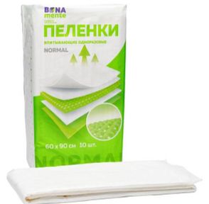 Bona Mente! Пеленки впитывающие Normal 60смх90см 10 шт