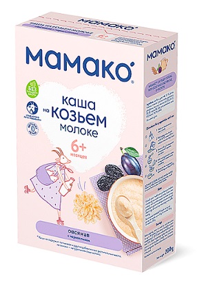 Каша мамако овсяная с черносливом на козьем молоке