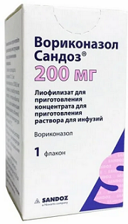 Купить вориконазол-сандоз, лиофилизат для приготовления концентрата для приготовления раствора для инфузий 200мг, флакон в Нижнем Новгороде