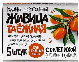 Купить живица таежная, жевательная резинка с облепихой, 5 шт в Нижнем Новгороде