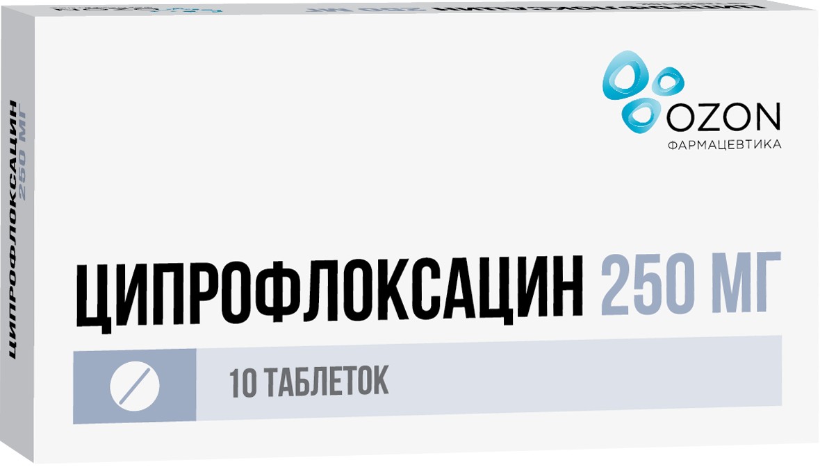 Ципрофлоксацин-Озон, таблетки, покрытые пленочной оболочкой 250мг, 10 шт  купить в интернет-аптеке в Нижнем Новгороде от 41.92 руб.