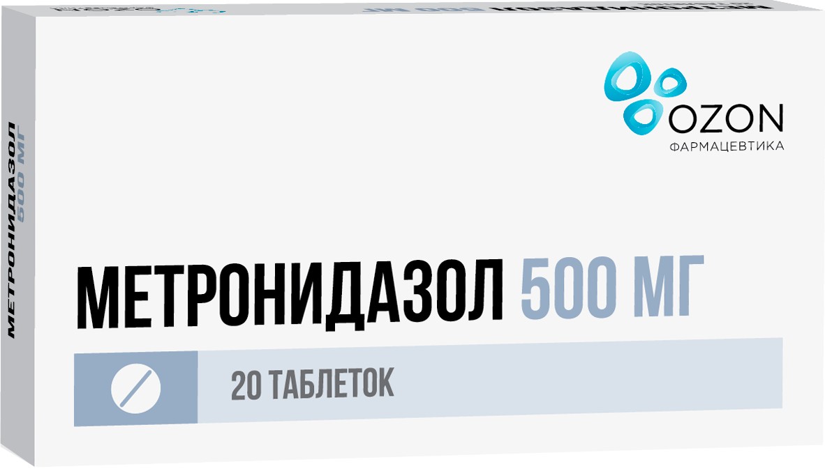 Метронидазол, таблетки 500мг, 20 шт купить в интернет-аптеке в Нижнем  Новгороде от 128.03 руб.