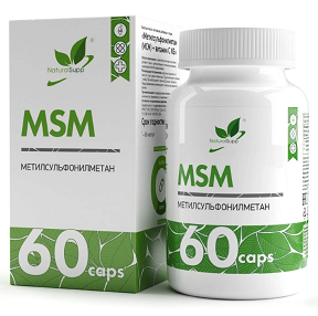 NaturalSupp (НатуралСапп) Метилсульфонилметан (мсм)+витамин С, капсулы 60шт БАД