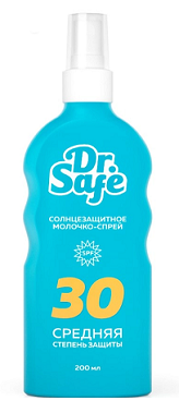 Dr Safe (Доктор Сейф) молочко-спрей солнцезащитное SPF30, 200мл