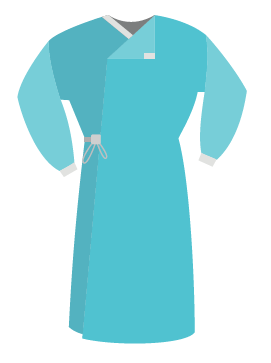 Купить халат, хирургический стер.р.52-54 (манжет) пл. 42/м2  дл.140 см/голубой в Нижнем Новгороде