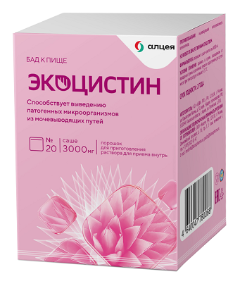 Экоцистин, порошок для приготовления раствора для приема внутрь, пакетики-саше 3г, 20 шт БАД