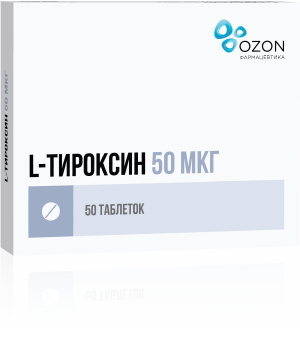 L-Тироксин, таблетки 50мкг, 50 шт