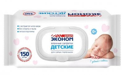 Купить салфетки влажные детские с алоэ вера эконом smart, 150 шт в Нижнем Новгороде
