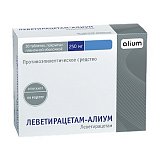 Леветирацетам-Алиум, таблетки, покрытые пленочной оболочкой 250мг, 30 шт