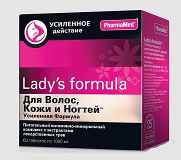 Lady's Formula (Леди-с Формула) Для волос, кожи, ногтей Усиленная формула, таблетки 60 шт БАД