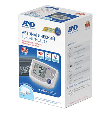 Тонометр автоматический A&D (Эй энд Ди) UA-777 AC, с адаптером, манжета 22-32см