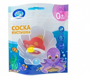 Соска-пустышка латексная Ягодка с кольцом