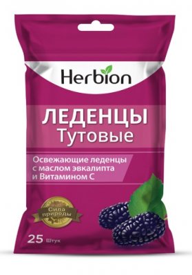 Купить herbion (хербион) леденцы тутовые с маслом эвкалипта и витамином с, 25 шт в Нижнем Новгороде