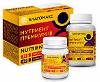 Купить благомакс нутриент премиум iii набор капсула 1 мультивитамины и минералы 30шт + капсула 2 баланс пребиотик пищевые волокна био-с 30шт бад в Нижнем Новгороде