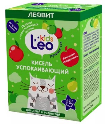 Купить кисель леовит leo kids для детей успокаивающий, пакет 12г, 5шт в Нижнем Новгороде