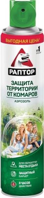 Купить раптор аэрозоль защита территории от комаров, 400 мл в Нижнем Новгороде