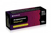 Купить аторвастатин медисорб, таблетки, покрытые пленочной оболочкой 10мг, 60 шт в Нижнем Новгороде